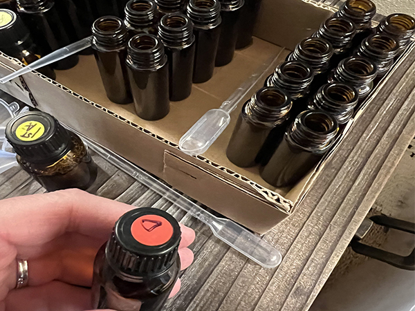 essential oil bottles