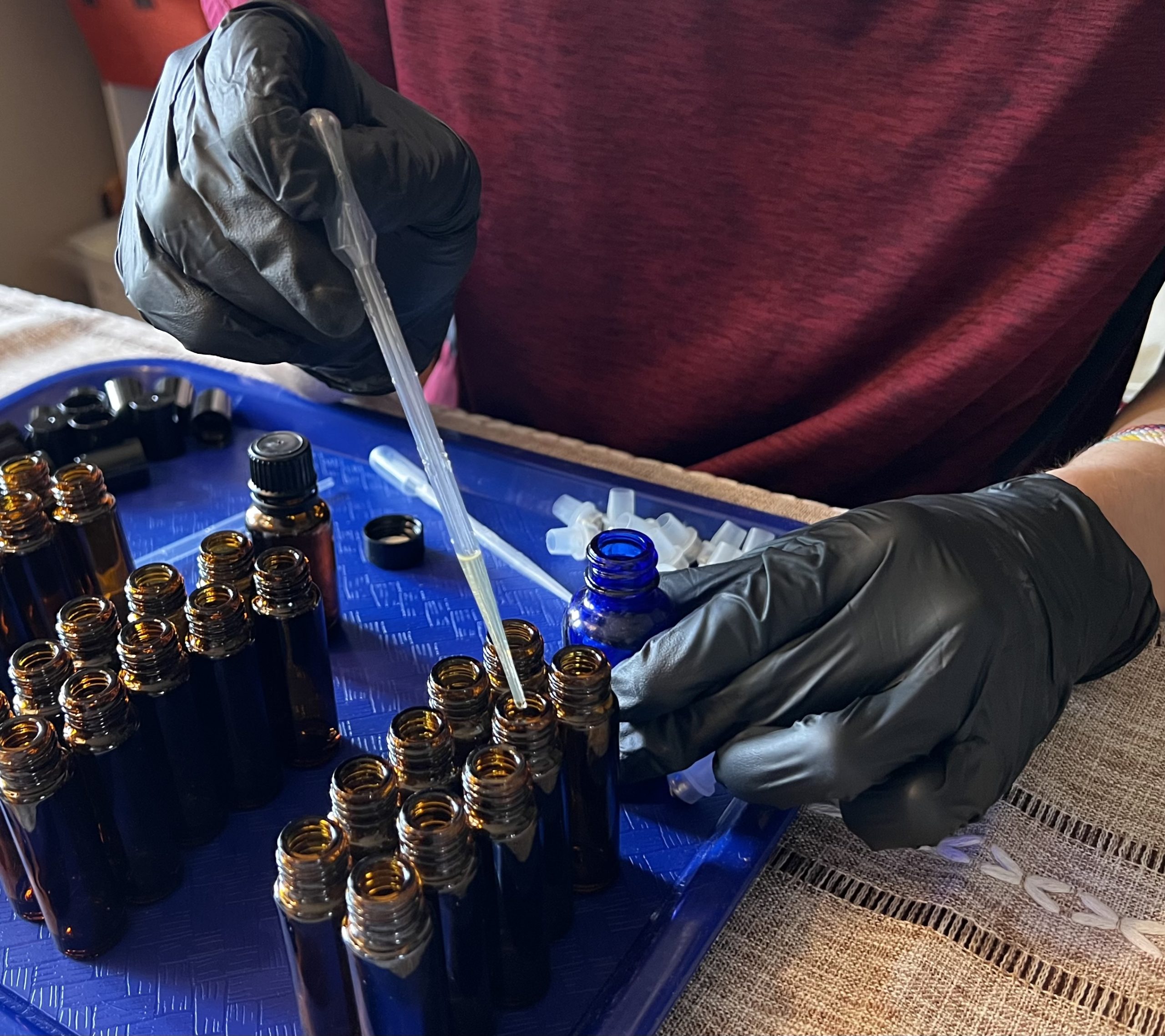 an herbalist formulating